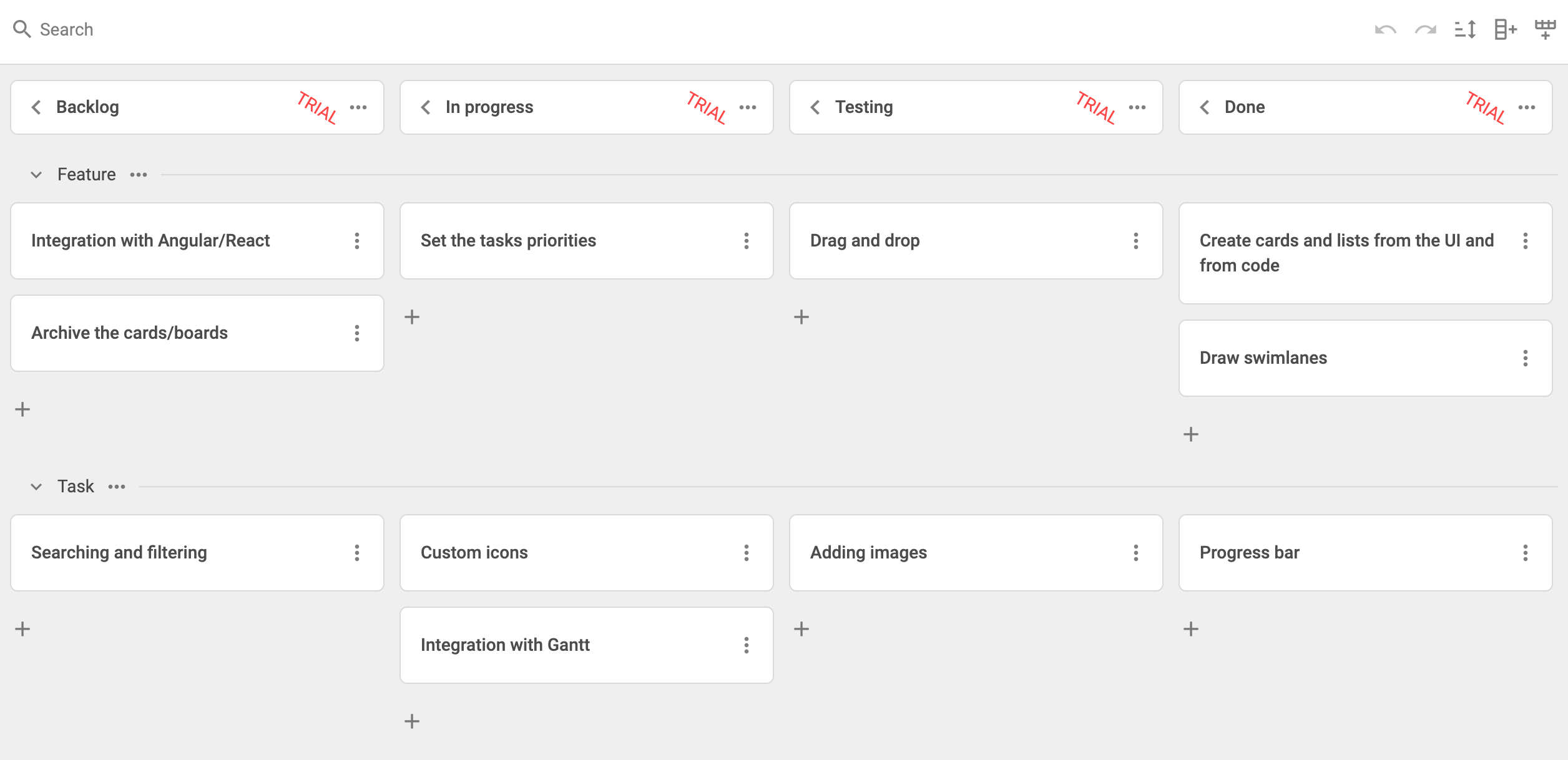 Kanban initialization